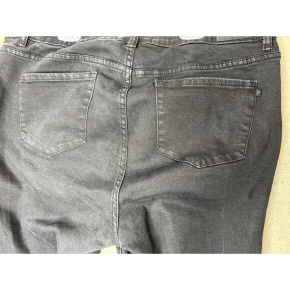 Tahari Chloe Tummy Tuck Slimming Fit Solutions Skinny Jeans Mid Rise Black 16W - Picture 3 of 12